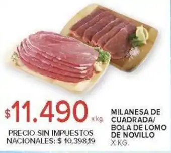 Carrefour Milanesa de cuadrada/ bola de lomo de novillo oferta
