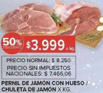 Carrefour Pernil de jamón con hueso / chuleta de jamón oferta
