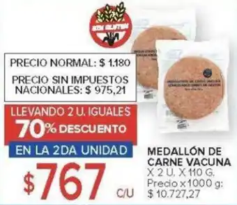 Carrefour Medallón de carne vacuna oferta