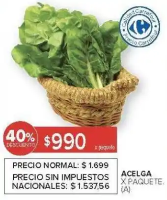 Carrefour Acelga oferta