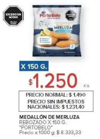 Carrefour Portobelo medallón de merluza rebozado oferta