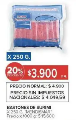 Carrefour Mendismar bastones de surimi oferta