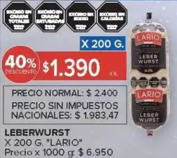 Carrefour Lario leberwurst oferta