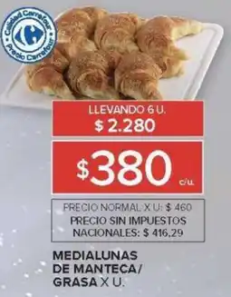 Carrefour Medialunas de manteca/ grasa oferta