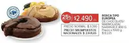 Carrefour Rosca tipo europea de chocolate/ marmolada/ naranja oferta