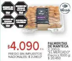 Carrefour El mercado palmeritas de manteca oferta