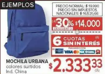 Carrefour Mochila urbana oferta