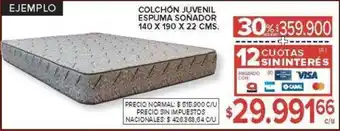 Carrefour Colchon juvenil espuma soñador oferta