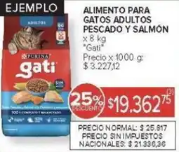 Carrefour Purina gati alimento para gatos adultos pescado y salmón oferta