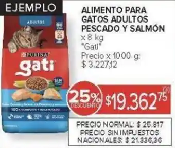 Carrefour Purina gati alimento para gatos adultos pescado y salmón oferta