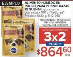 Carrefour Pedigree alimento húmedo en pouch para perros razas pequeñas oferta
