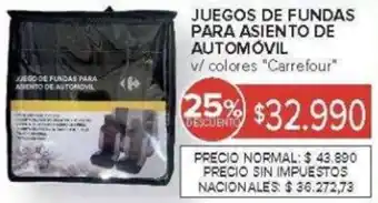 Carrefour Carrefour juegos de fundas para asiento de automóvil oferta
