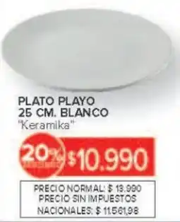 Carrefour Keramika plato playo blanco oferta