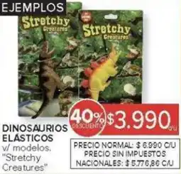 Carrefour Stretchy creatures dinosaurios descuento elasticos v/ modelos oferta