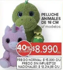 Carrefour Peluche animales v/ modelos oferta