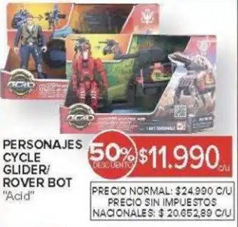 Carrefour Acid personajes glider/ rover bot oferta