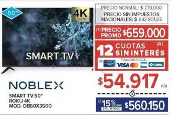 Carrefour Noblex smart tv 50" oferta