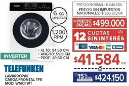 Carrefour Telefunken lavarropas carga frontal oferta