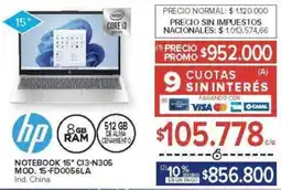 Carrefour HP Notebook 15" oferta