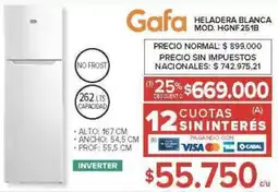 Carrefour Gafa heladera blanca oferta
