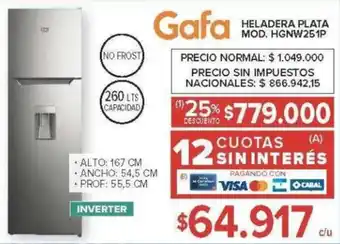 Carrefour Gafa heladera plata oferta