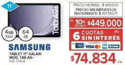 Carrefour Samsung galaxy Tab A9+ 11" oferta
