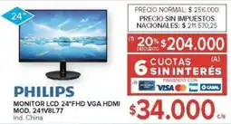 Carrefour Philips monitor lcd 24" oferta