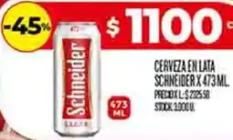 Supermercados DIA Schneider cerveza en lata oferta