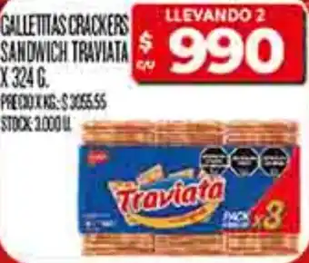 Supermercados DIA Traviata gallettas crackers sandwich oferta