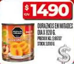 Supermercados DIA Dia duraznos en mitades oferta