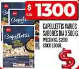 Supermercados DIA Dia capellettis varios sabores oferta