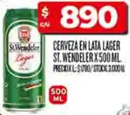 Supermercados DIA St. Wendeler cerveza en lata lager oferta
