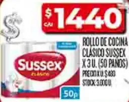 Supermercados DIA Sussex rollo de cocina clasico oferta