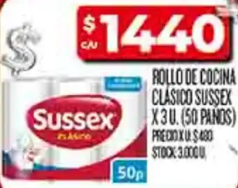 Supermercados DIA Sussex rollo de cocina clasico oferta