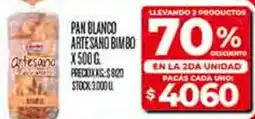 Supermercados DIA Bimbo pan blanco artesano oferta
