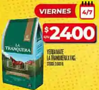 Supermercados DIA La tranquera yerba mate oferta