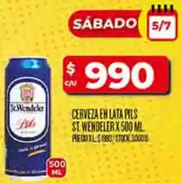 Supermercados DIA St. Wendeler cerveza en lata pils oferta
