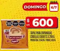 Supermercados DIA Cuquets tapas para empanadas criollas oferta