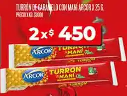 Supermercados DIA Arcor turrón de caramelo con maní oferta