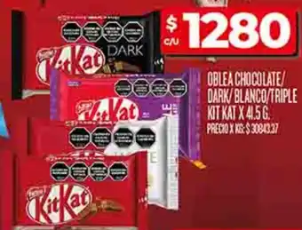 Supermercados DIA Kit kat oblea chocolate/ dark/blanco/triple oferta