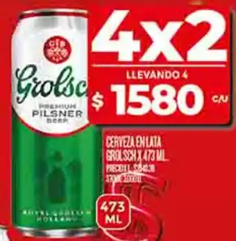 Supermercados DIA Grolsch cerveza en lata oferta