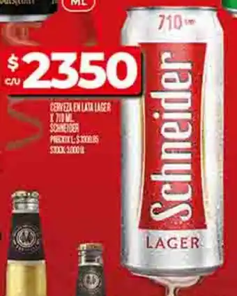 Supermercados DIA Schneider lager cerveza en oferta