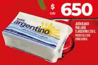 Supermercados DIA Argentino jabón blanco oferta