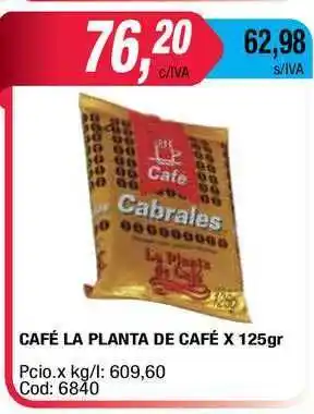 Maxiconsumo La Planta De Café Cabrales x 125gr oferta