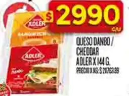 Supermercados DIA Adler queso danbo / cheddar oferta