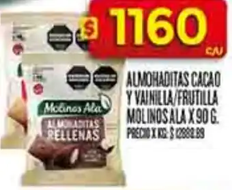 Supermercados DIA Ala almohaditas cacao y vainilla/frutilla molinos oferta