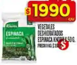 Supermercados DIA Knorr vegetales deshidratados espinaca oferta