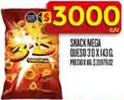 Supermercados DIA 3 D Snack mega queso oferta