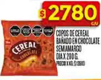 Supermercados DIA Dia copos de cereal bañado en chocolate semiamargo oferta