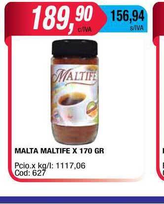 Maxiconsumo Malta Maltife x 170gr oferta